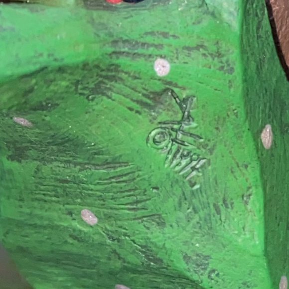 Vintage David Frykman Folk Santa & Helicopter Christmas Ornament 1997 - Picture 6 of 9